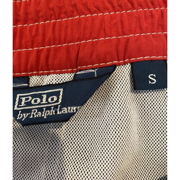 Polo Ralph Lauren Swim Trunks Mens S Blue Swim Drawstring Mesh Lined Red Pony - Picture 15 of 16